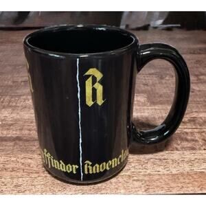 Harry Potter Black Coffee Or Tea Mug Slytherin Gryffindor Hufflepuff Ravenclaw